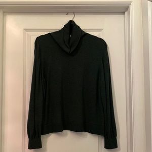 Dark green turtle neck